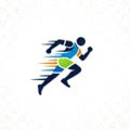 MK体育官方品牌标志，红蓝配色的流线型运动风格Logo